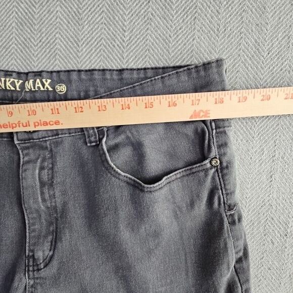 Franky Max Jeans Men's W36 L30 Tapered Gray Wash Moto Biker Reinforcement Denim - Picture 10 of 16